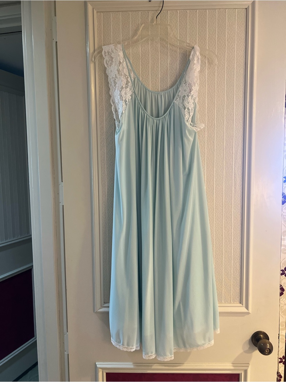 Women's Lace-Trim Sleep Chemise - Light Blue